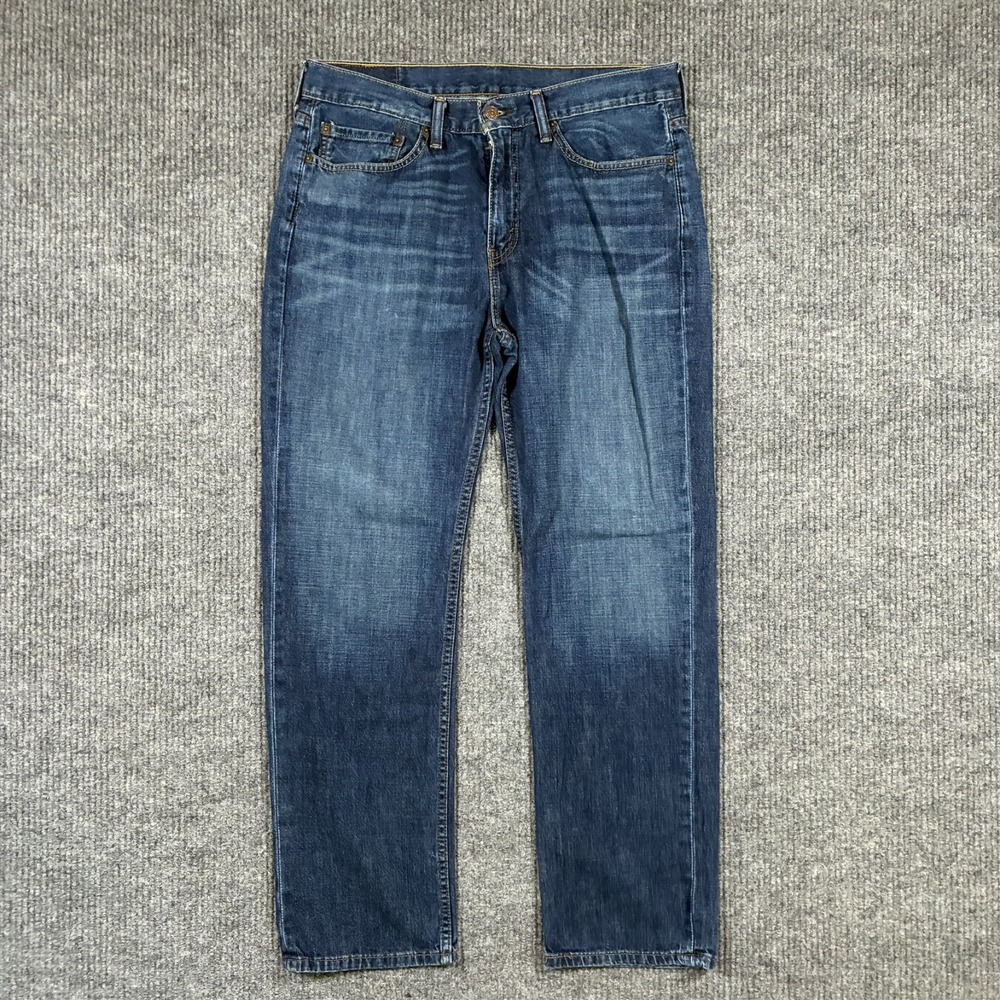 Levis 514 Mens Straight Leg Jeans Size 34x30 Blue Denim Cotton Mid Rise